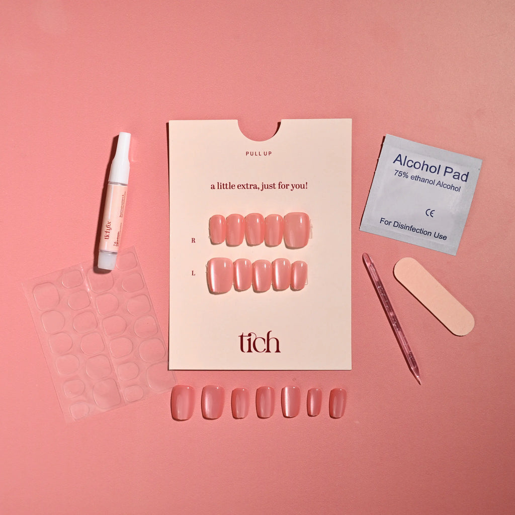 Cotton Candy | Premium Press On Nails | Glossy Square Shape
