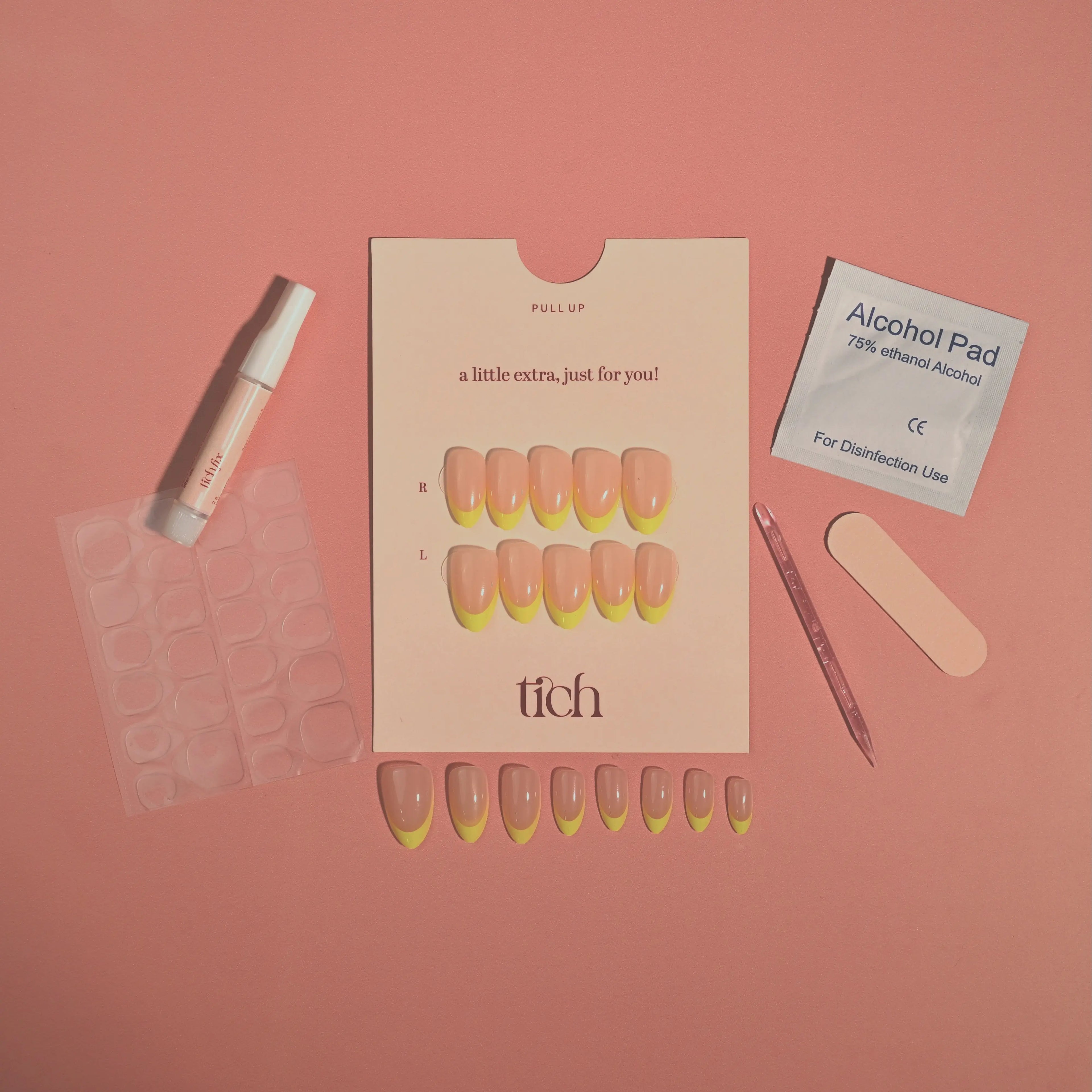 Candy French | Premium Press On Nails | Glossy Almond Shape