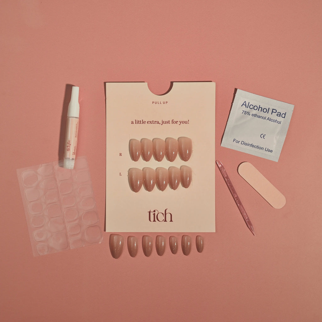 Cocoa Dust | Premium Press On Nails | Glossy Almond Shape