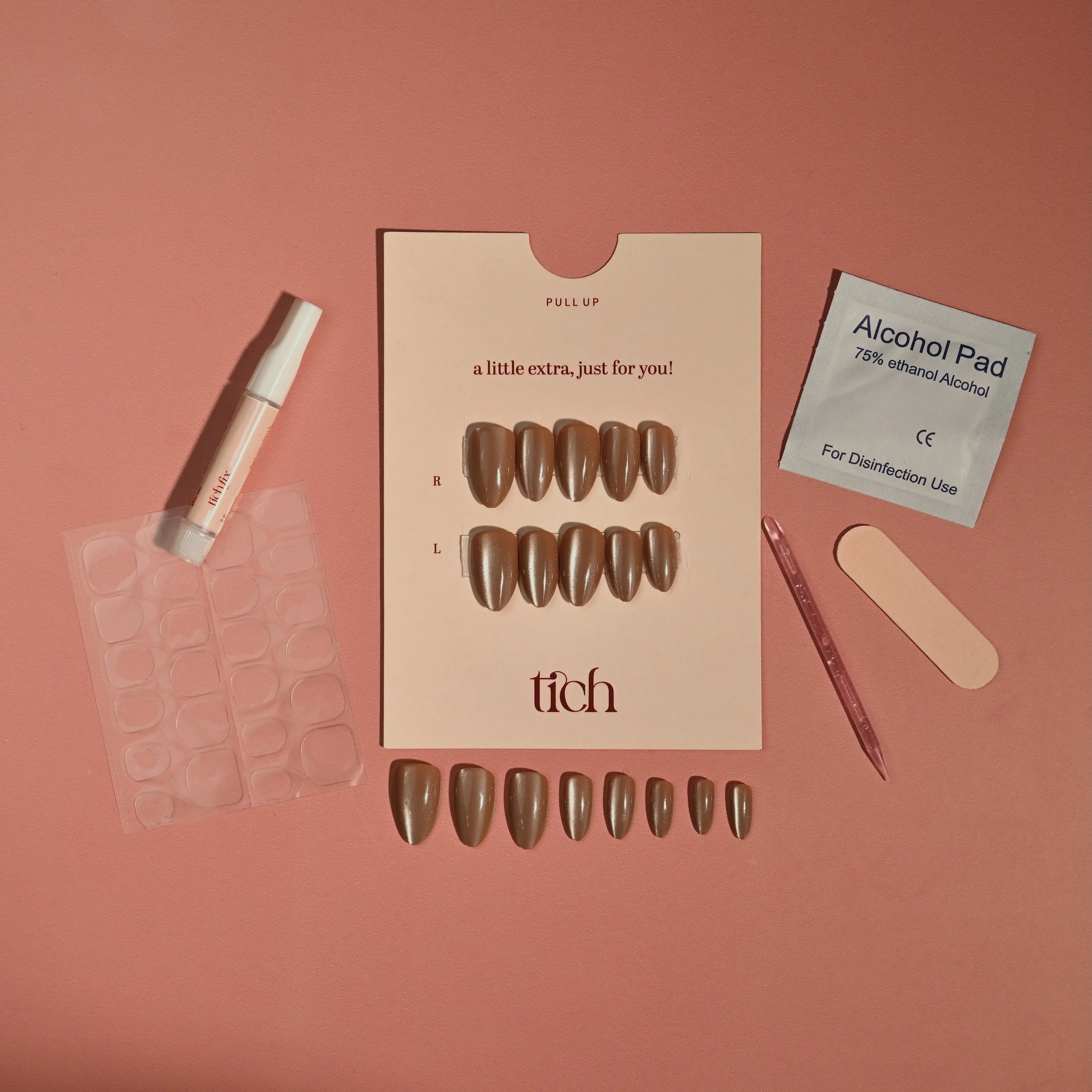 Espresso | Premium Press On Nails | Cat Eye Glossy Almond Shape