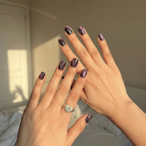 Chrome Galaxy | Premium Press On Nails | Metallic Chrome Almond Shape