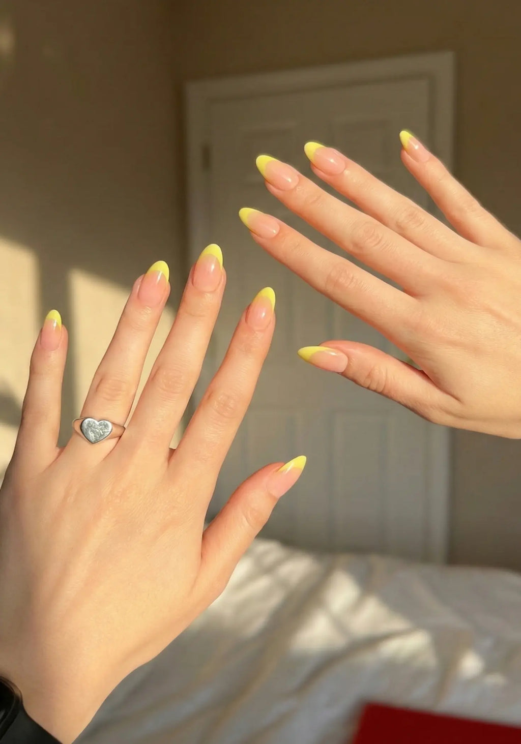 Candy French | Premium Press On Nails | Glossy Almond Shape