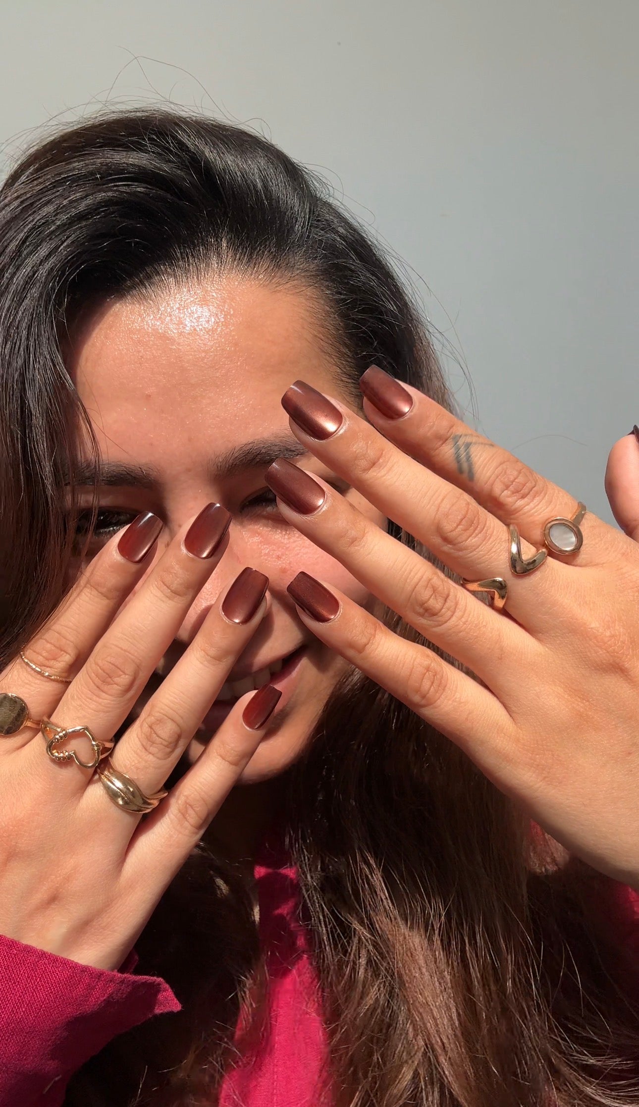 Mocha | Premium Press On Nails | Glossy Square Shape