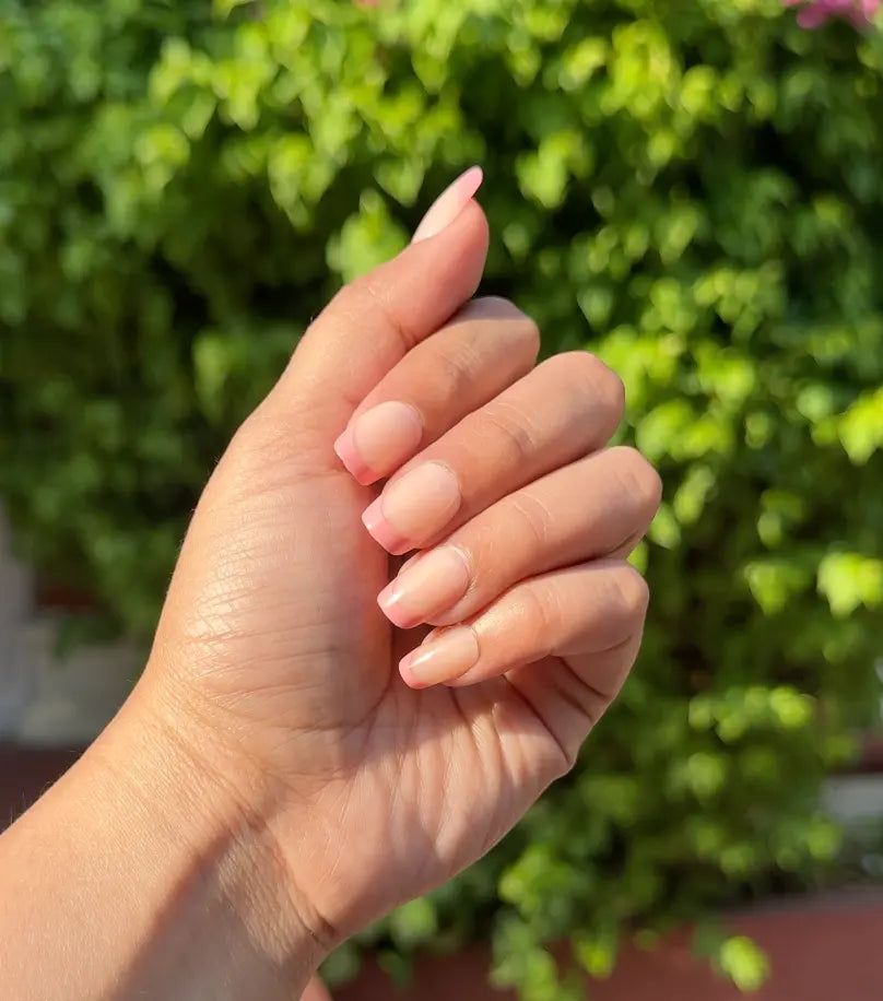 Peach Please | Premium Press On Nails | Glossy Square Shape