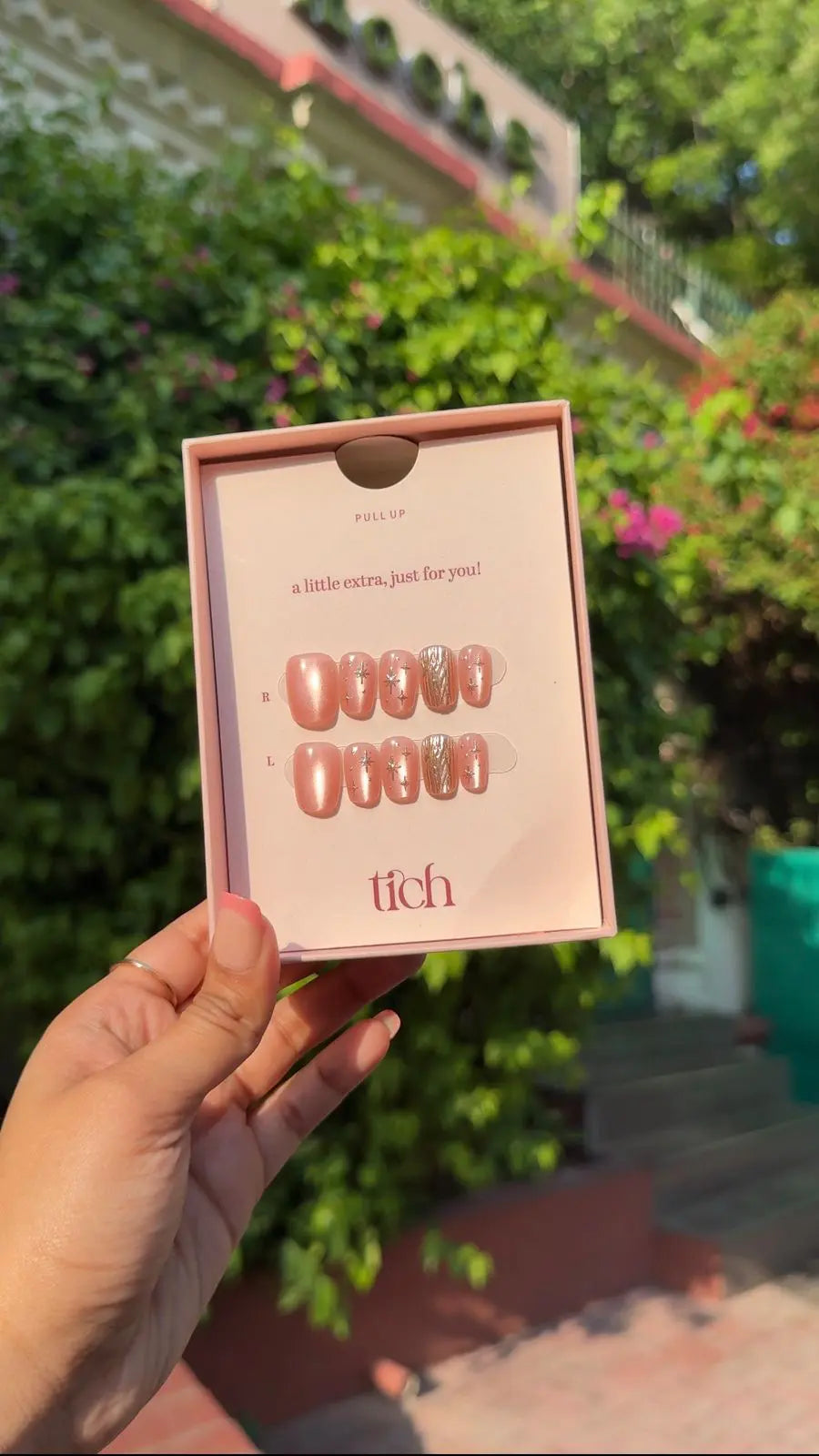 Pink Aurora | Premium Press on nails | Square