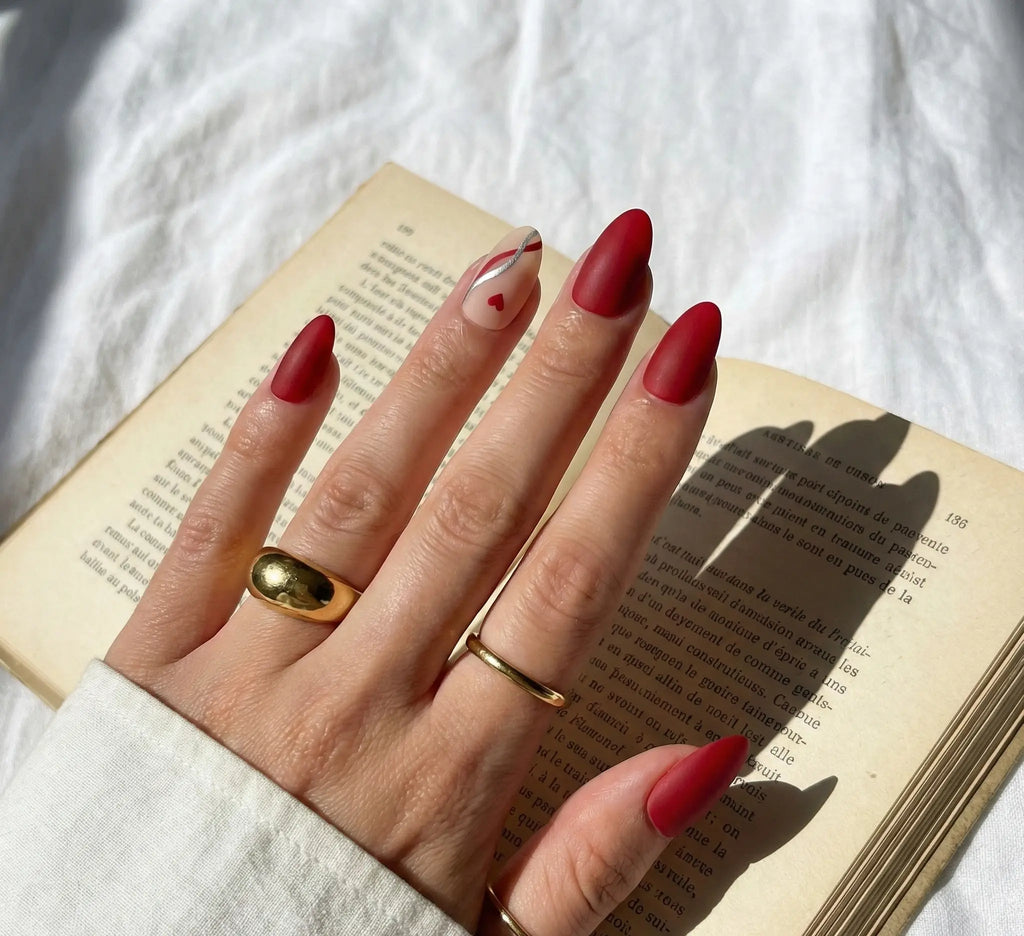 Silly Love | Premium Press On Nails | Matt Almond Shape